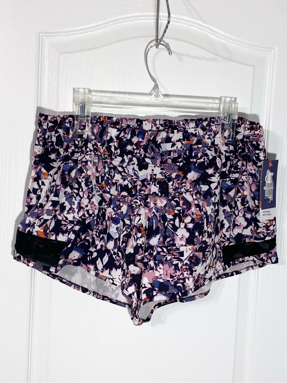 NWT Champion Woven Print Athletic Running Shorts w/ Liner 4" Inseam Floral XL